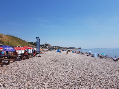 Budleigh Salterton Beach by Violet Procyon